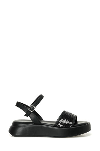 Nine West Valleria 4Fx Black Women's Thick Sole Sandals