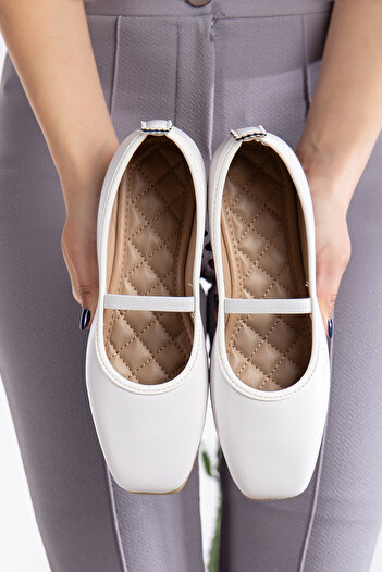 Slipcat Women's Daily Blunt Toe Elastic Ballerina Shoes