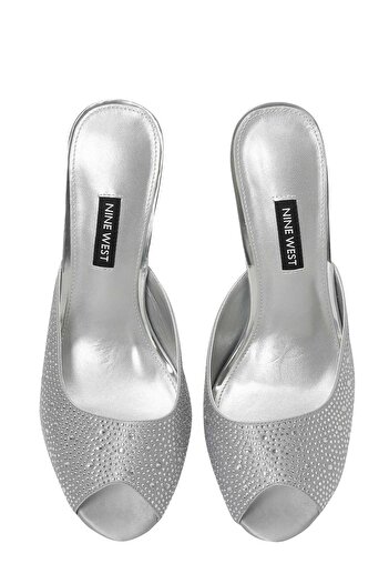 Nine West DONNELA 4FX Gri Kadın Topuklu Terlik