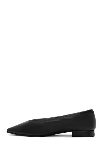 Derimod Black Leather Women's Ballerinas - 24WFD 140918