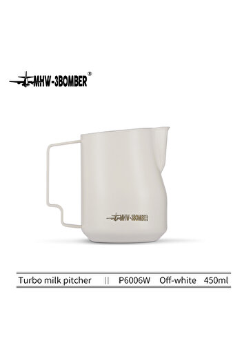Choice 450ml White MHW-3BOMBER 350ml 450ml Turbo Milk Frothing Pitcher Steaming Pitchers Professional Milk