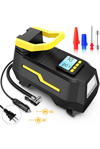 Choice AC-DC US Plug Type DC/AC 12V/100-230V 150PSI Car Air Compressor Tire Inflator Air Pump with Digital