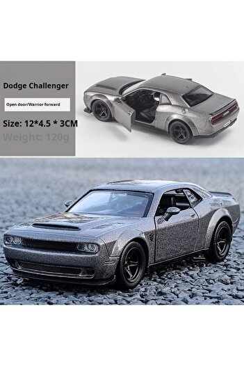 Choice GRAY 1:32 Simulation 1970 Dodge Charger Alloy Sports Car Model Pull Back Luxury Car Children's Toy G
