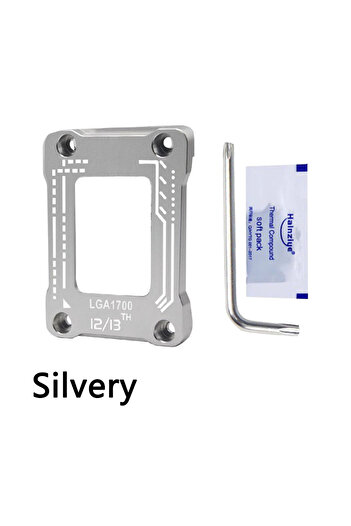 Choice LG1700-Silvery LGA1700 مقبس مشبك مضاد للانحناء إطار تصحيح انحناء وحدة المعالجة المركزية من الألومنيوم وحدة المعالجة المركزية LGA 1700