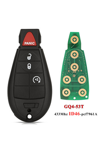 Choice1 مفتاح سيارة عن بعد 4 أزرار بدء تشغيل jingyuqin GQ4-53T Fobik 433 ميجا هرتز ID46-PCF7961A رقاقة لسيارة Dodge RAM 1500