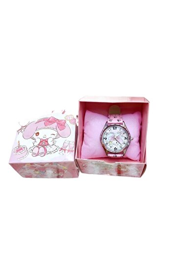 Miniso My Melody Kawaii Hello Kitty Kulomi Sanrio Pu Leather Digital Watch Cinnamon Roll Anime cartoon Watc