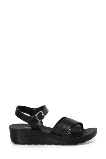 Polaris 315560.Z 4FX Black Women's Wedge Heel Sandals