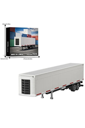 Choice With Box Container trailer 421PCS European Truck Head Building Blocks Connectable Container Trailer