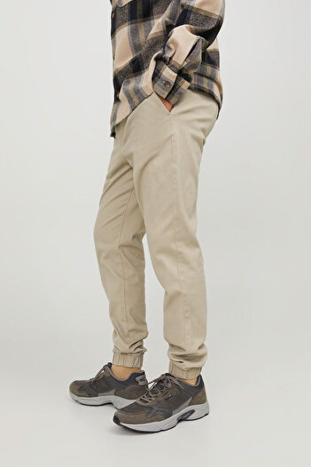Jack & Jones Jpstgordon Jjdave Jogger Ecru Men's Trousers