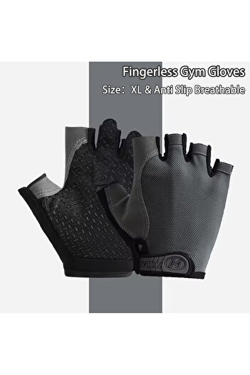 Choice Xl Gray Weightlifti Gym Gloves Fitness Training Fingerless Men Women Bodybuilding Exercise Sports Gl