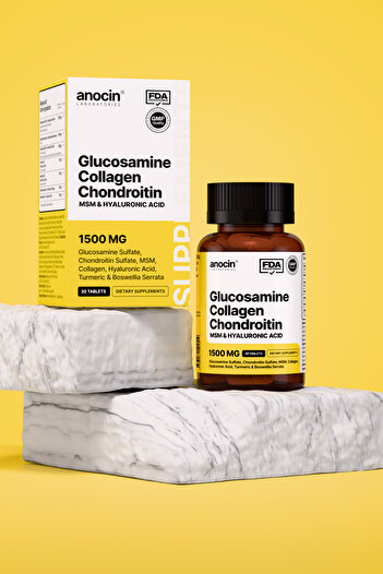 anocin Glucosamine Chondroitin Msm Kolajen Curcumin Tablet 1500 Mg Glukozamin Kondroitin Collagen