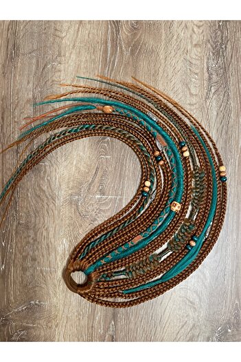 Selin Bengi Rastalı African Braided Buckle 15 Pack - Copper & Green
