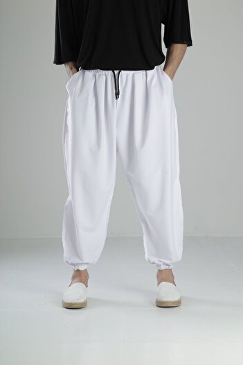 COCOPELLI White Stitching Detailed Pleated Half Baggy