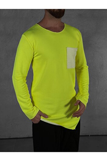 COCOPELLI Green Asymmetrical Sweatshirt with Pocket Detail