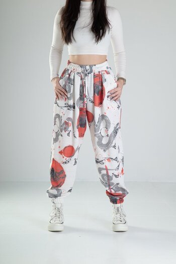 COCOPELLI Snake Patterned Pleated Half Baggy