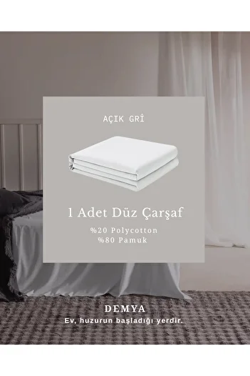 Demya Home Cotton Single Flat Sheet 160X240 cm