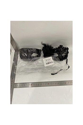 Flippy Set 2 Couple Masks, Flippy, for Carnival, Masquerade Ball, Universal Size, Side Flower Model and Bea