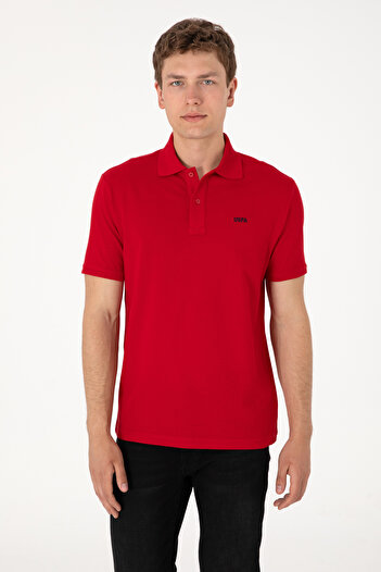 U.S. Polo Assn. Erkek Regular Fit Polo Yaka Kırmızı Basic Tişört 50306007-VR030
