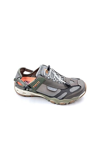 HUMTTO Erkek Trekking Outdoor Aqua Vizon Haki Spor Sandalet Ayakkabı