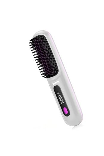 DLMDL S7 Electric Hair Straightener Brush - Cordless, USB Type C Charging, Fast Heating