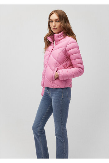 Mavi Pink Stand Collar Puffer Jacket - 110698 -85523