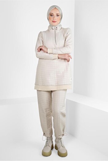 Alvina QUILTED PATTERNED PANT SUIT 44361