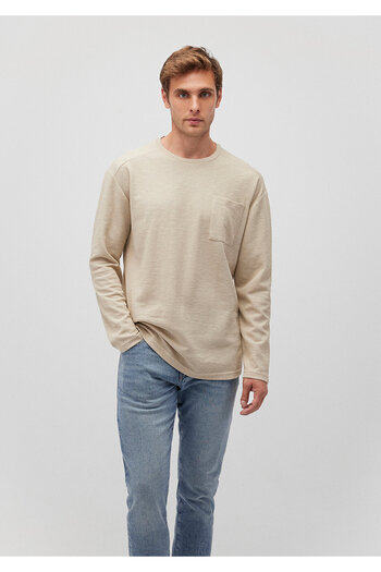 Mavi Beige Loose Cut T-Shirt - 0612258 -70322