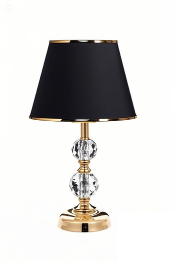 571 Store T Series Table Lampshade - Metal and Glass Body, Fabric Headboard