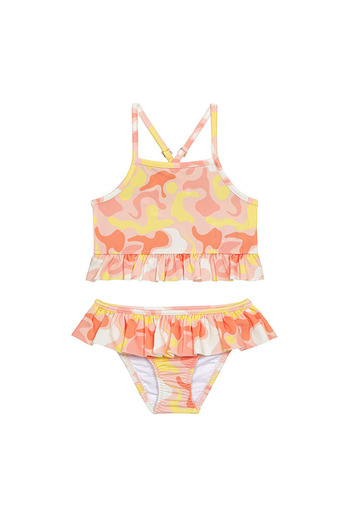 SAND MOTHER Girls' Ruffle Bikini Set with Uv Protection