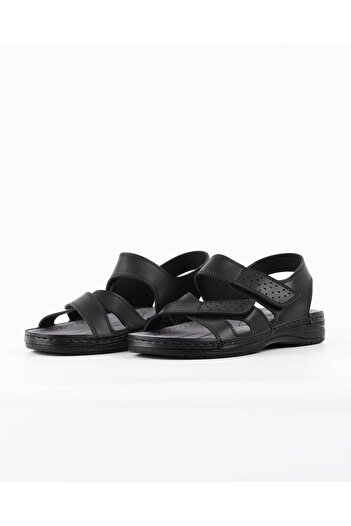 DR KLOMPA Men's Sandals - Black - Comfort Supported Structure Stylish Design Soft Sole Suitable for Daily Use