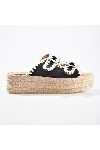 Zeyn 8090 Women's Leather Wedge Heel Slippers
