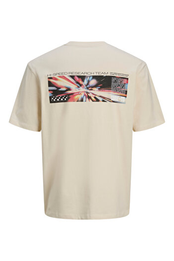 Jack & Jones Jack&jones 12269989   Ανδρικό μπλουζάκι Jcoflash Tee Ss Crew Μπεζ