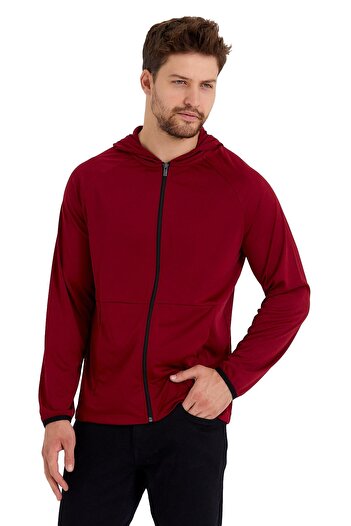 Adams Hooded Pocket Zippered Cardigan Sweatshirt