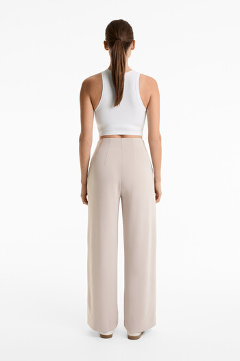 Oysho Straight-leg trousers with modal and crease