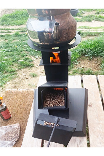 Tezel Ticaret Taşınabilir Kamp Sobası, Odun, Kömür, Pelet İle Yanabilen Soba