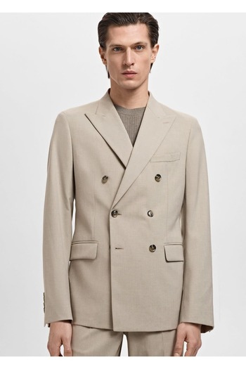MANGO Man Slim Fit Monaco Double Breasted Blazer Jacket