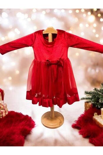 Zekids Girl's Tulle Velvet Special Occasion Dress with Buckle