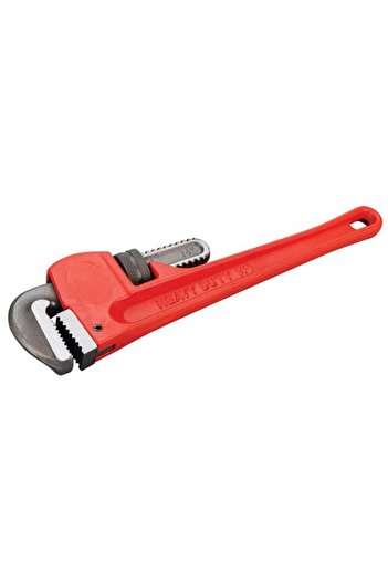 Generic مفتاح أنابيب فولاذية مطروقة بدقة من Performance Tool، أحمر وفضي، مقاس 14 بوصة، W1133-14B