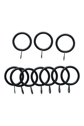 Generic Micasa 10-Piece Curtain Ring Black 19mm