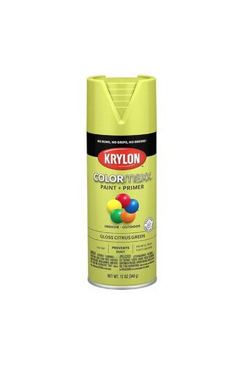 Generic طلاء بخاخ وطبقة أساس من KRYLON Colormaxx للاستخدام الداخلي والخارجي باللون الأخضر الحمضي 12 أونصة K05512007