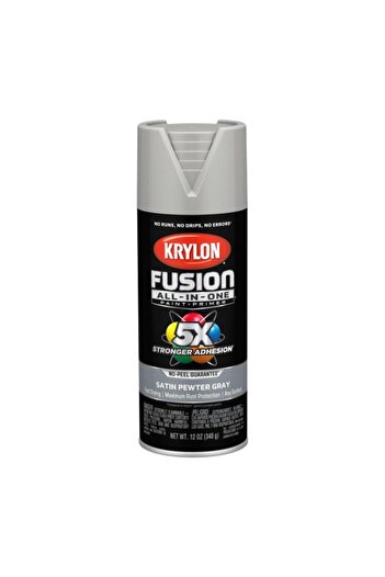 Generic طلاء بخاخ وطبقة أساس من KRYLON Fusion الكل في واحد، رمادي فاتح، 12 أونصة (K02744007)