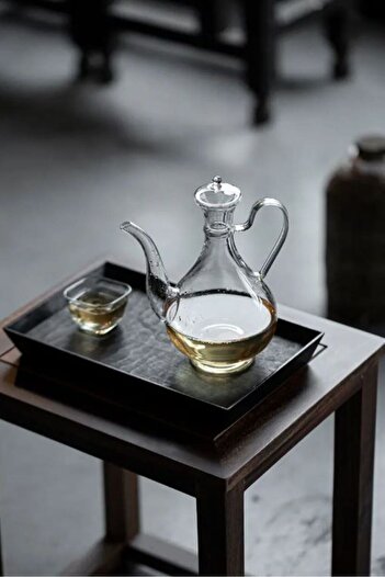 Reoona Borosilicate Glass Glorry Oil Bottle or Vinegar Bottle 700 ml 1 Piece Flat Design