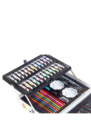 Eazy Kids 152 - Piece Art Set in World Map Themed Metal Case
