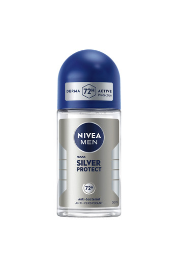 NIVEA NIVEA MEN Silver Protect, Antiperspirant for Men, Antibacterial, Roll-on 50ml