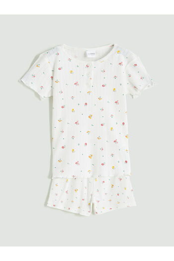 LC Waikiki Floral Girl's Shorts Pajama Set