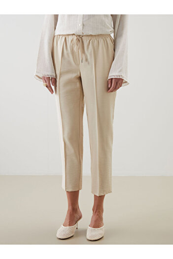 LC Waikiki Carrot Cut Women's Trousers with Elastic Waist