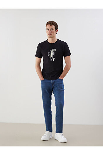 LC Waikiki Crew Neck Short Sleeve Printed Combed Cotton Men's T-Shirt