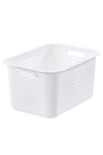 Orthex Storage and organization box, SmartStore Recycled 20, made of recycled plastic, White, 37x28x20 cm
