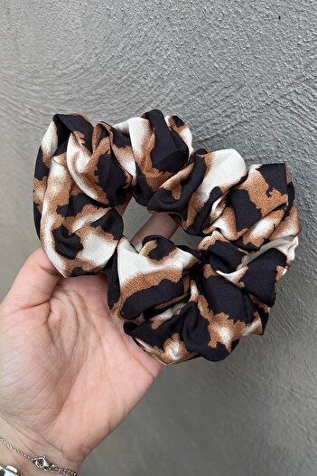 TAKIŞTIR Light Brown Color Leopard Patterned Bagel Buckle