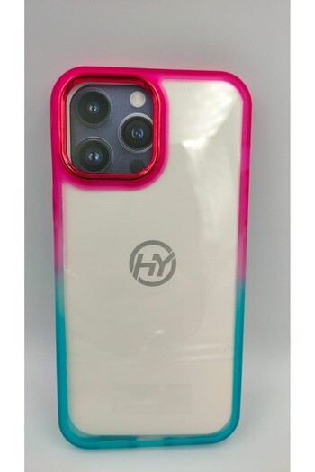 Generic Clear Soft Case Compatible with iPhone 13 PRO MAX with Gradient Color Contrast Edge Style
